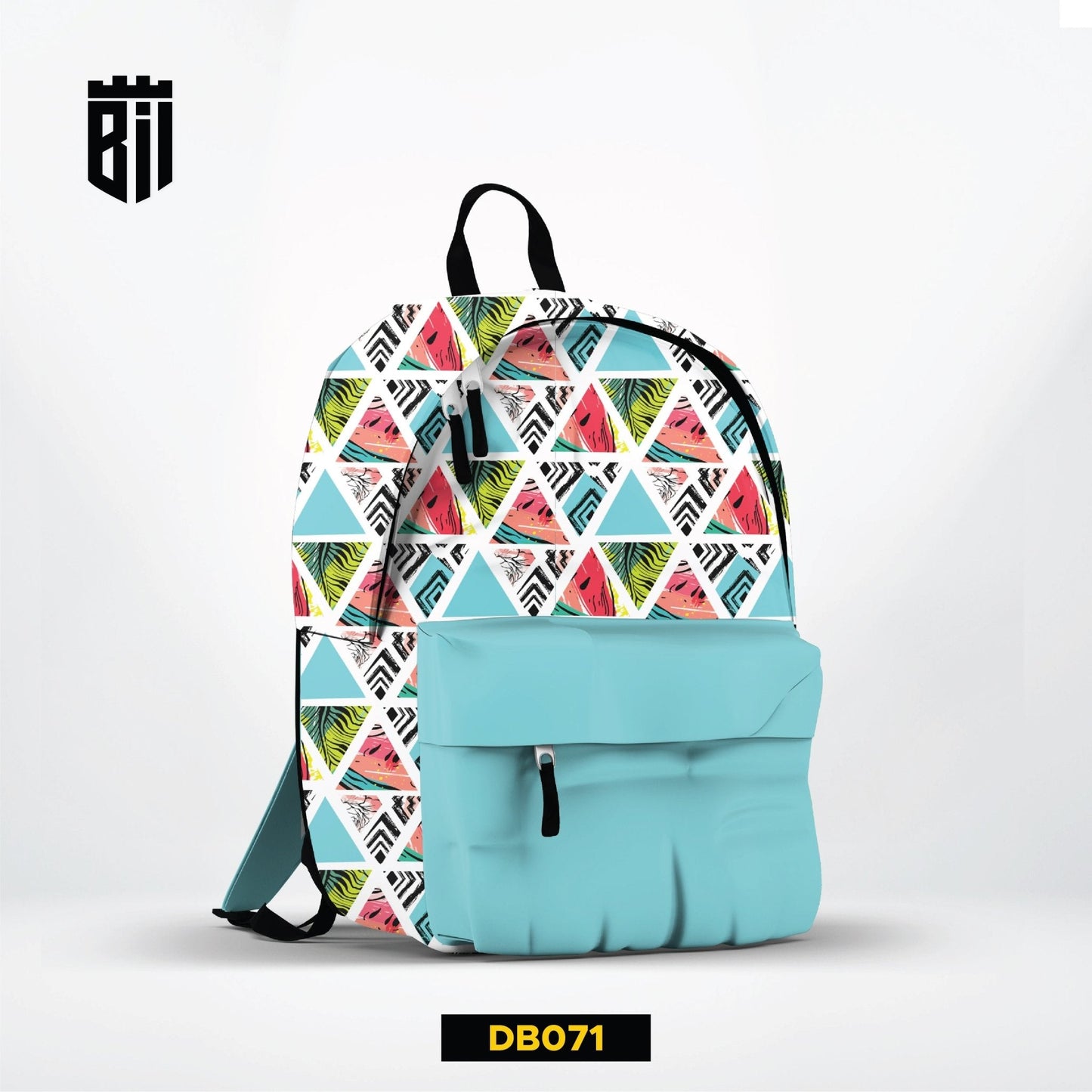 DB071 Colorful Abstract Allover Printed Backpack - BREACHIT