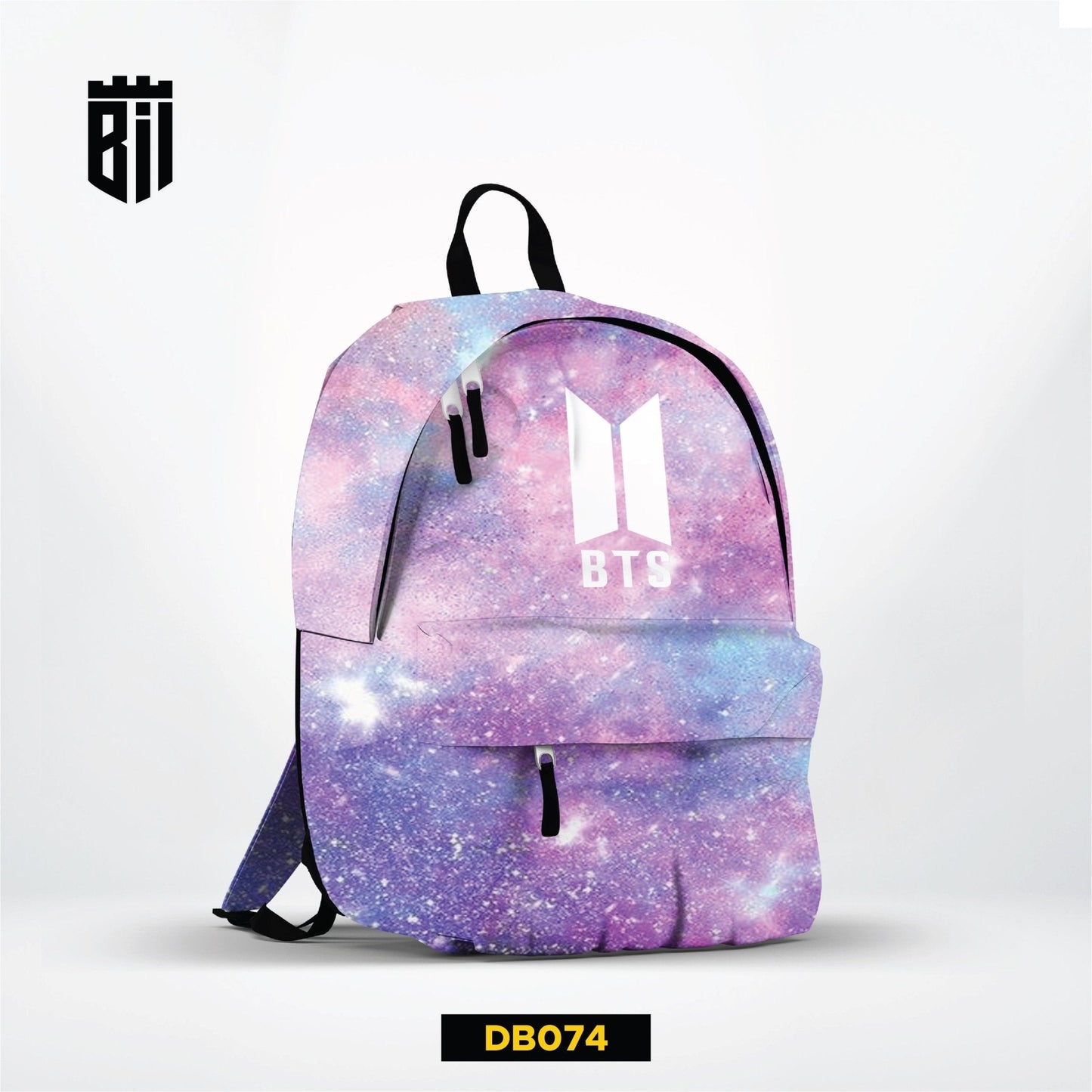 DB074 Pastel Galaxy BTS Allover Printed Backpack - BREACHIT
