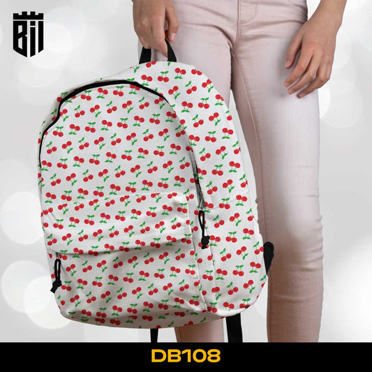 DB108 Cherry Allover Printed Backpack - BREACHIT