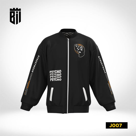 J007 Black Street Wear All Over Printed Bomber Jacket - BREACHIT