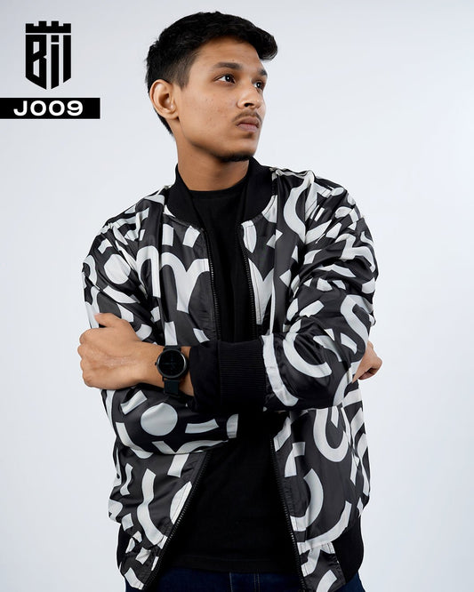 J009 Edge Glow Unisex All Over Printed Bomber Jacket - BREACHIT