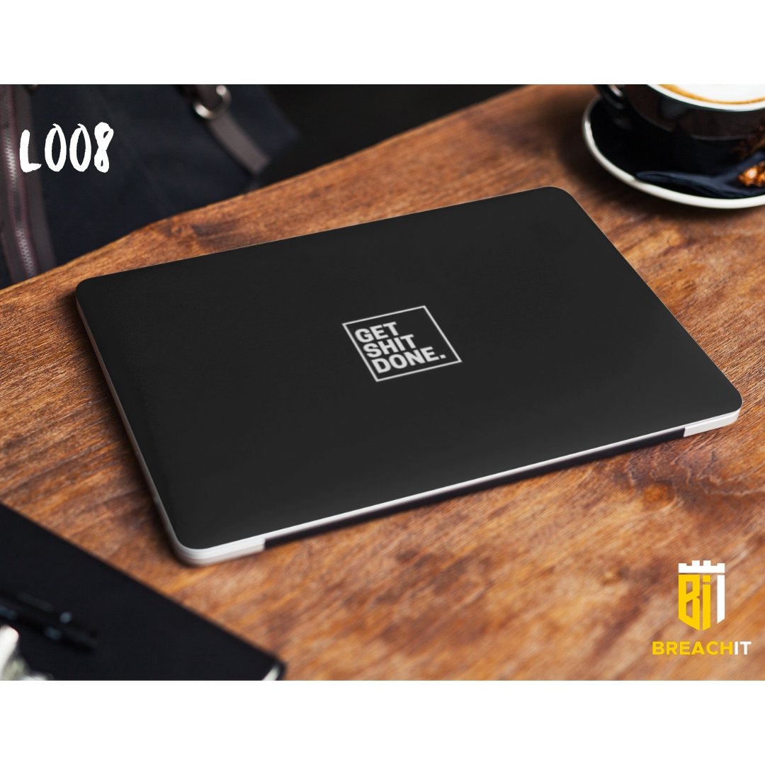 L008 Black Laptop Skin - BREACHIT