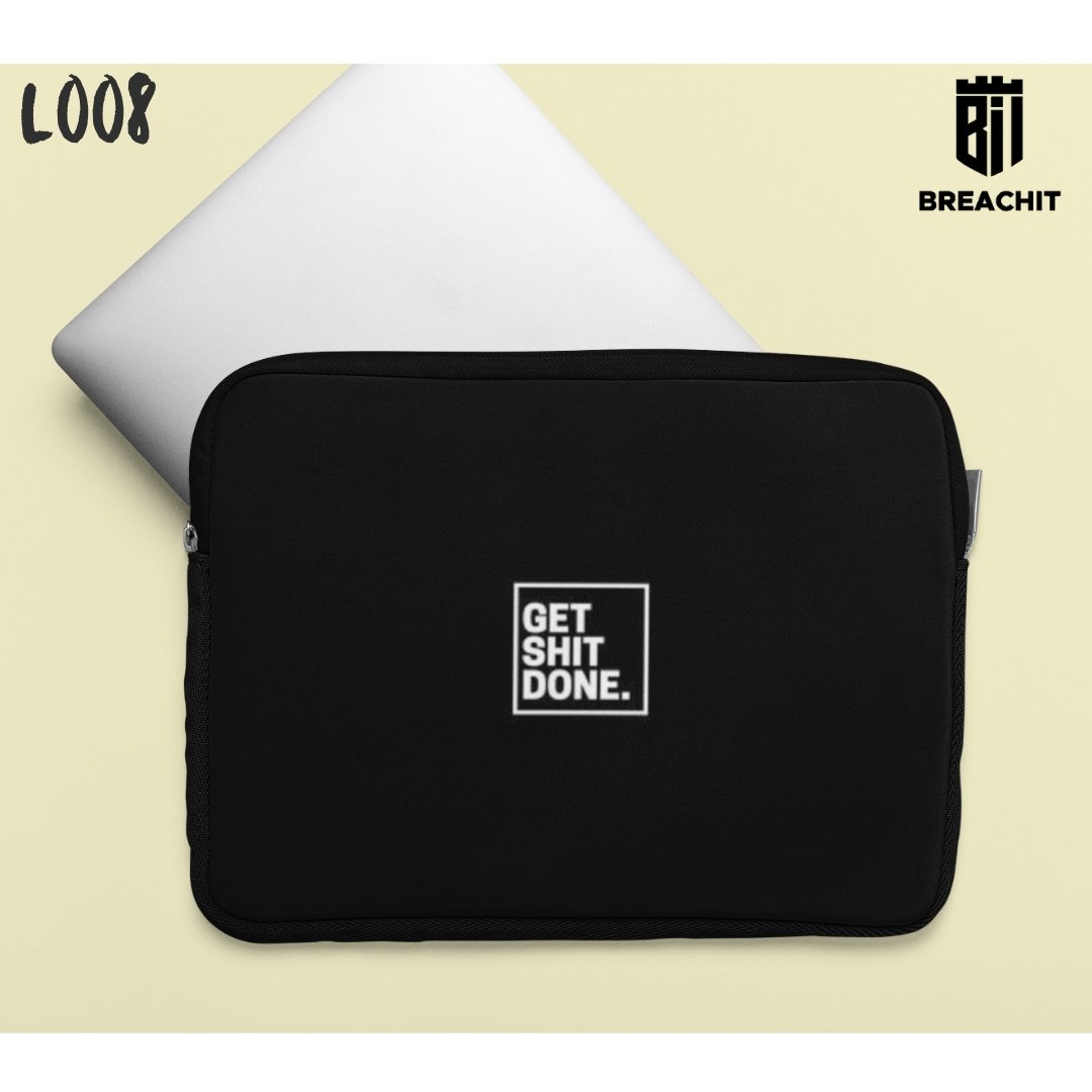 L008 Black Laptop Sleeve - BREACHIT