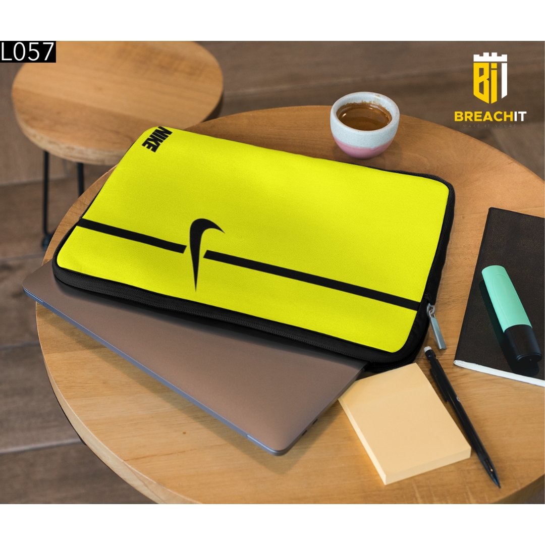 L057 Neon Yellow Laptop Sleeve - BREACHIT
