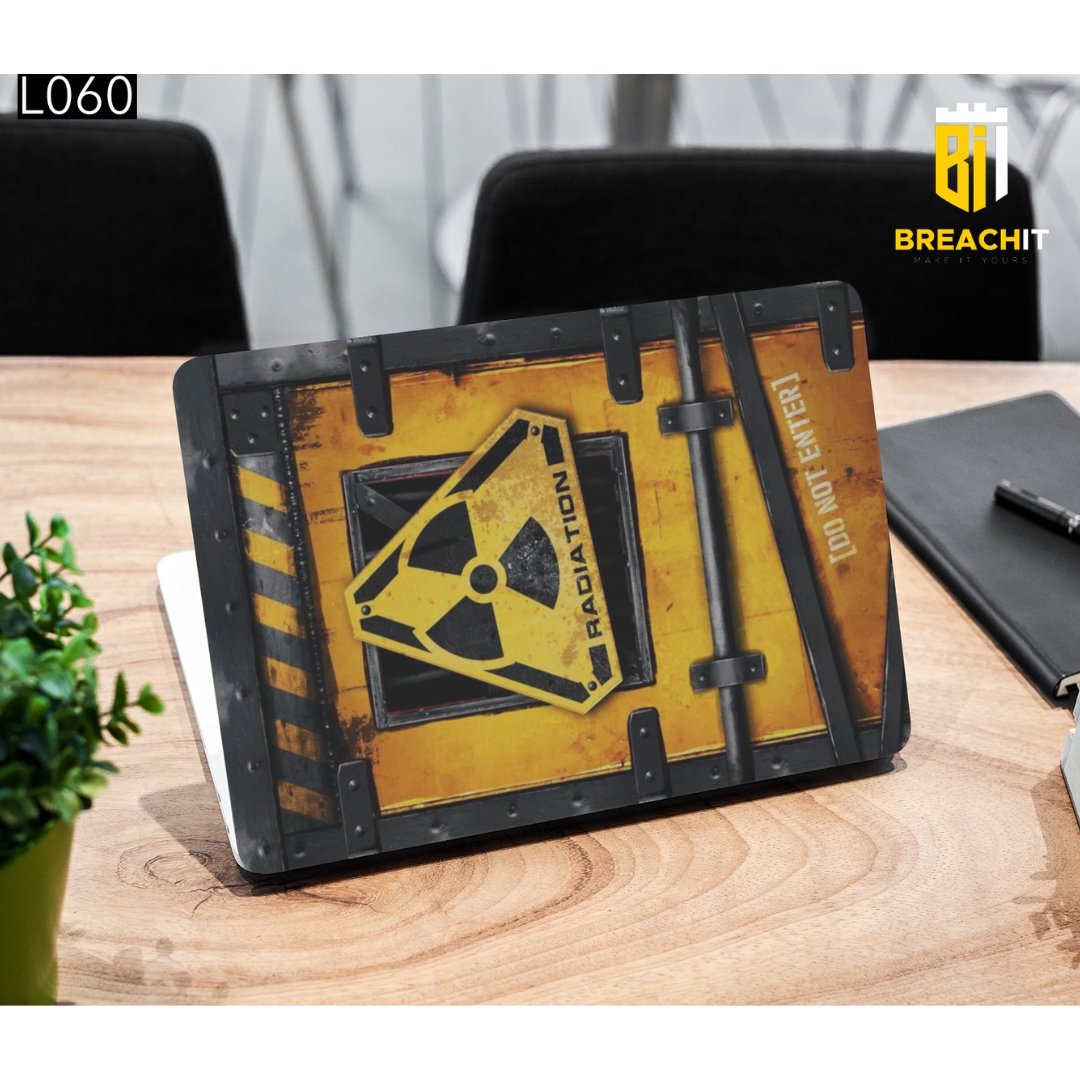 L060 Yellow Danger Laptop Skin - BREACHIT