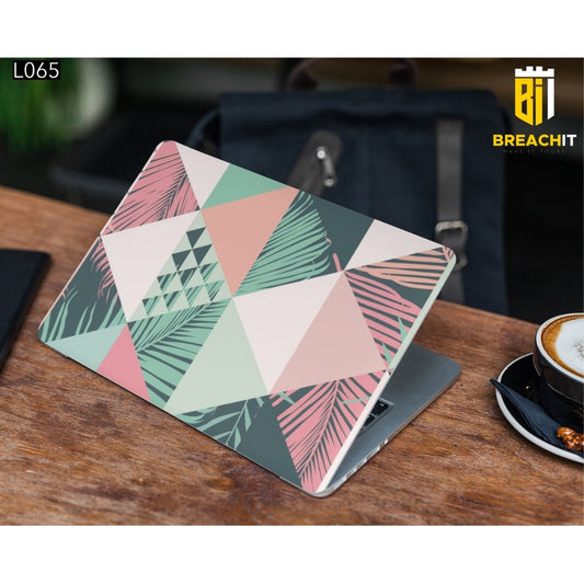 L065 Pink Green Laptop Skin - BREACHIT