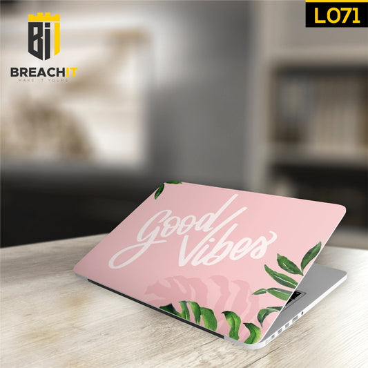 L071 Good Vibes Laptop Skin - BREACHIT