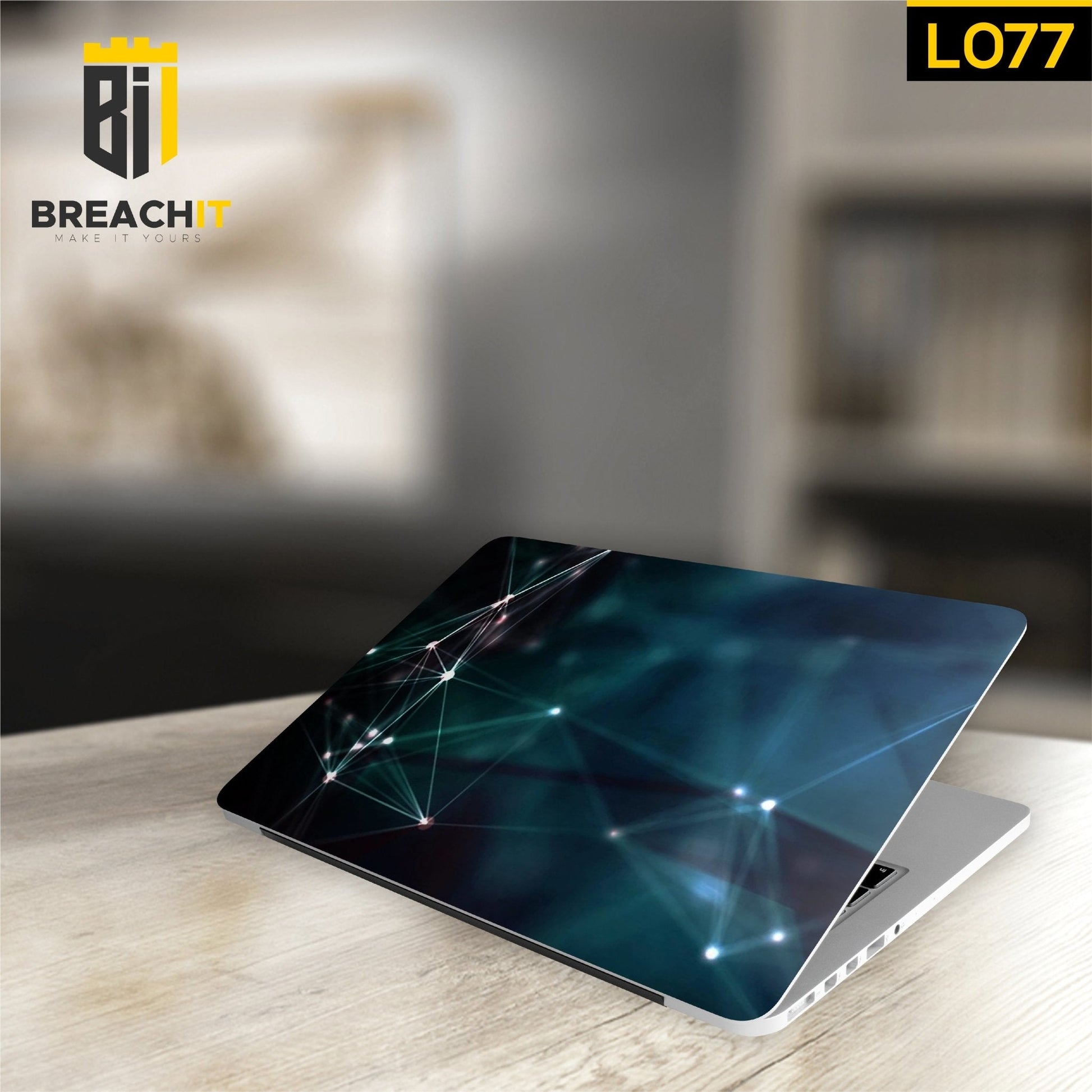 L077 Blue Laptop Skin - BREACHIT
