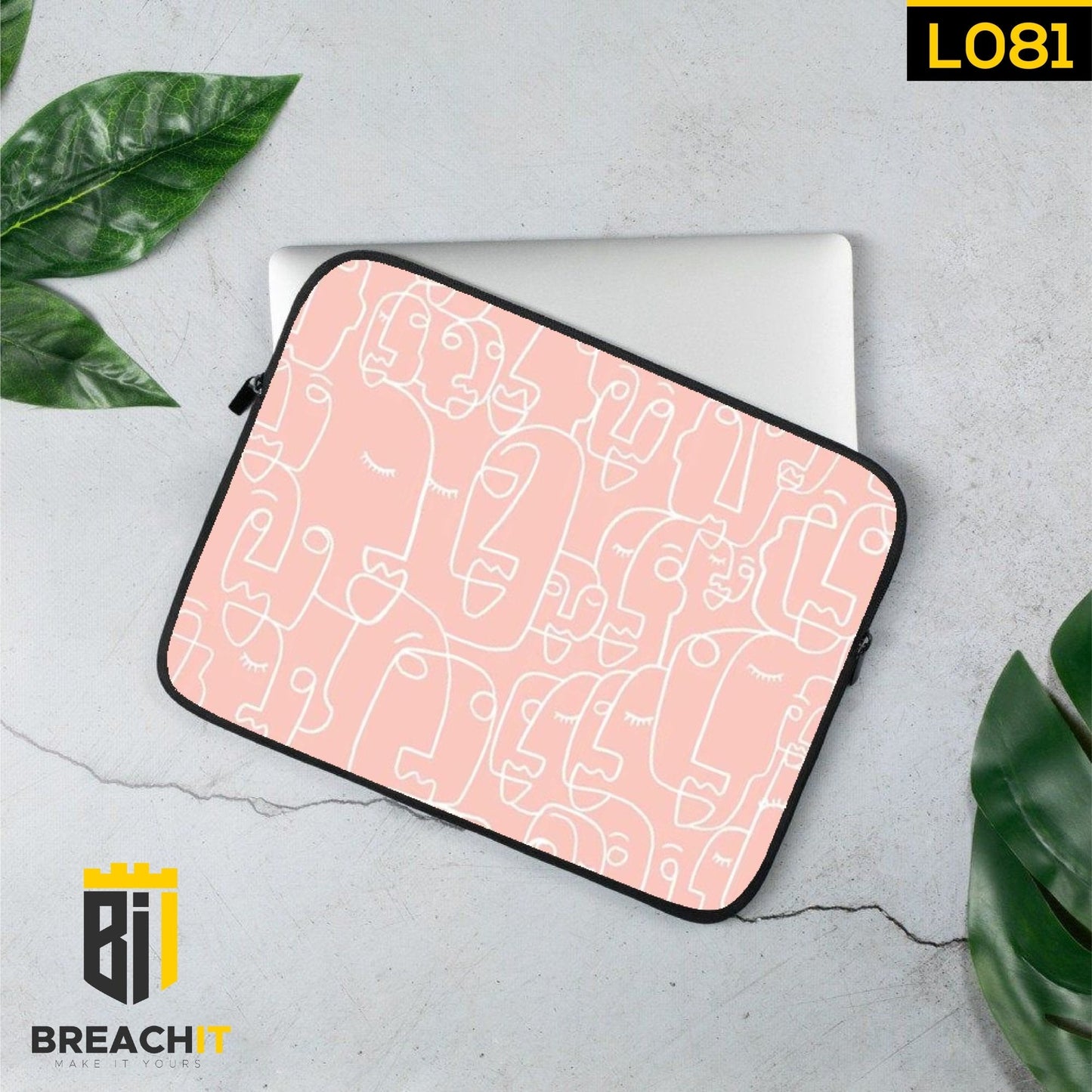 L081 Face Aesthetic Laptop Sleeve - BREACHIT