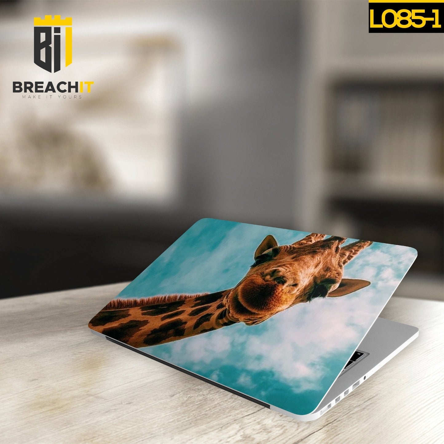 L085-1 Giraffe Laptop Skin - BREACHIT