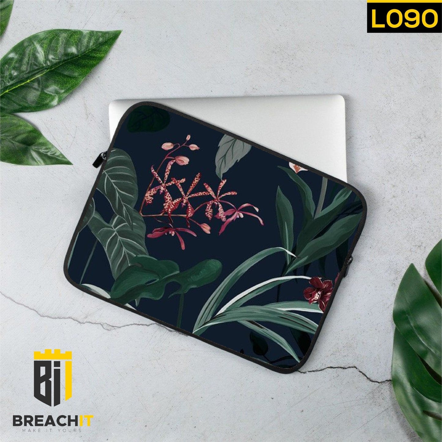 L090 Flowers Laptop Sleeve - BREACHIT