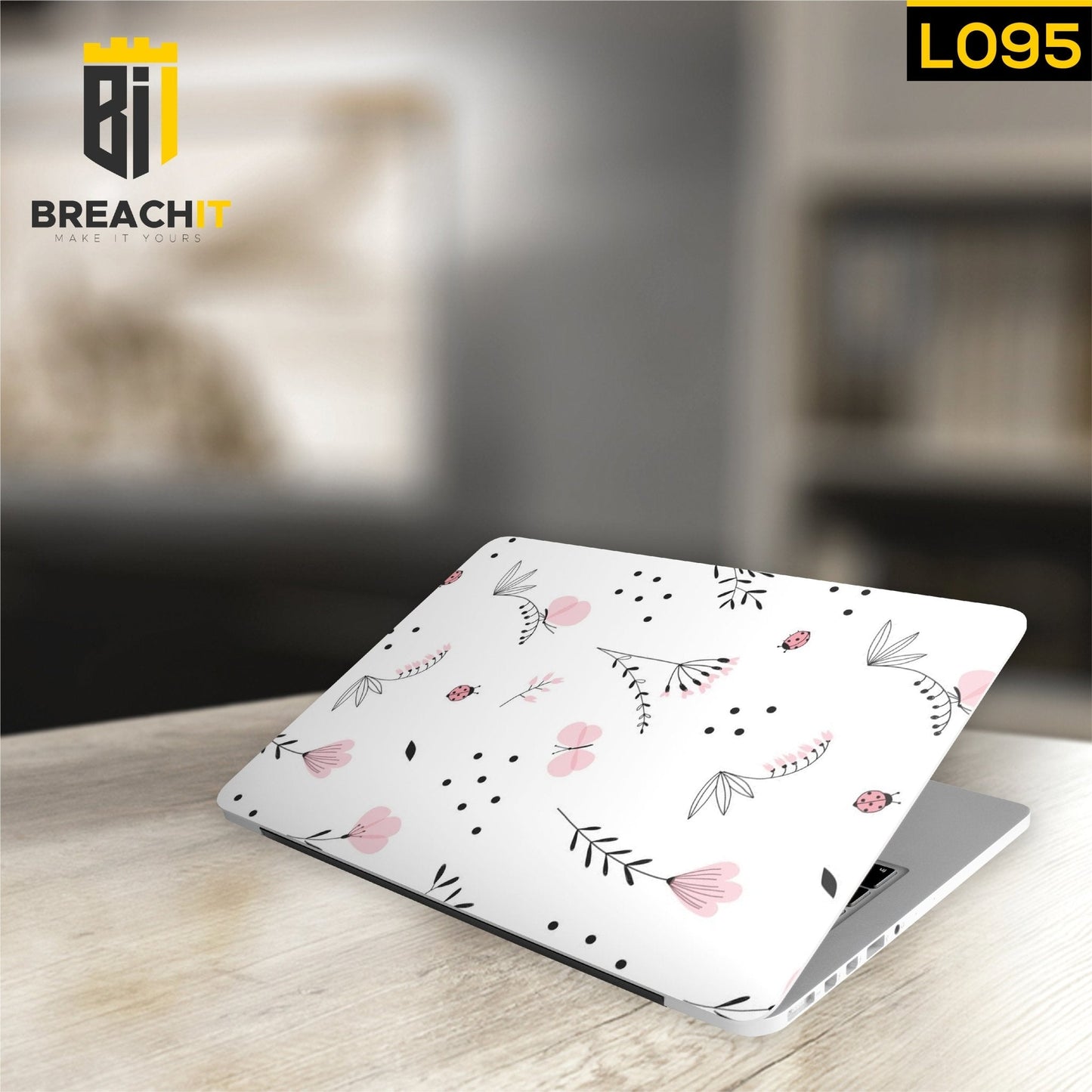 L095 Flowers Aesthetic Laptop Skin - BREACHIT