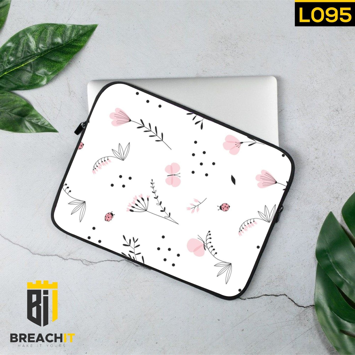 L095 Flowers Aesthetic Laptop Sleeve - BREACHIT