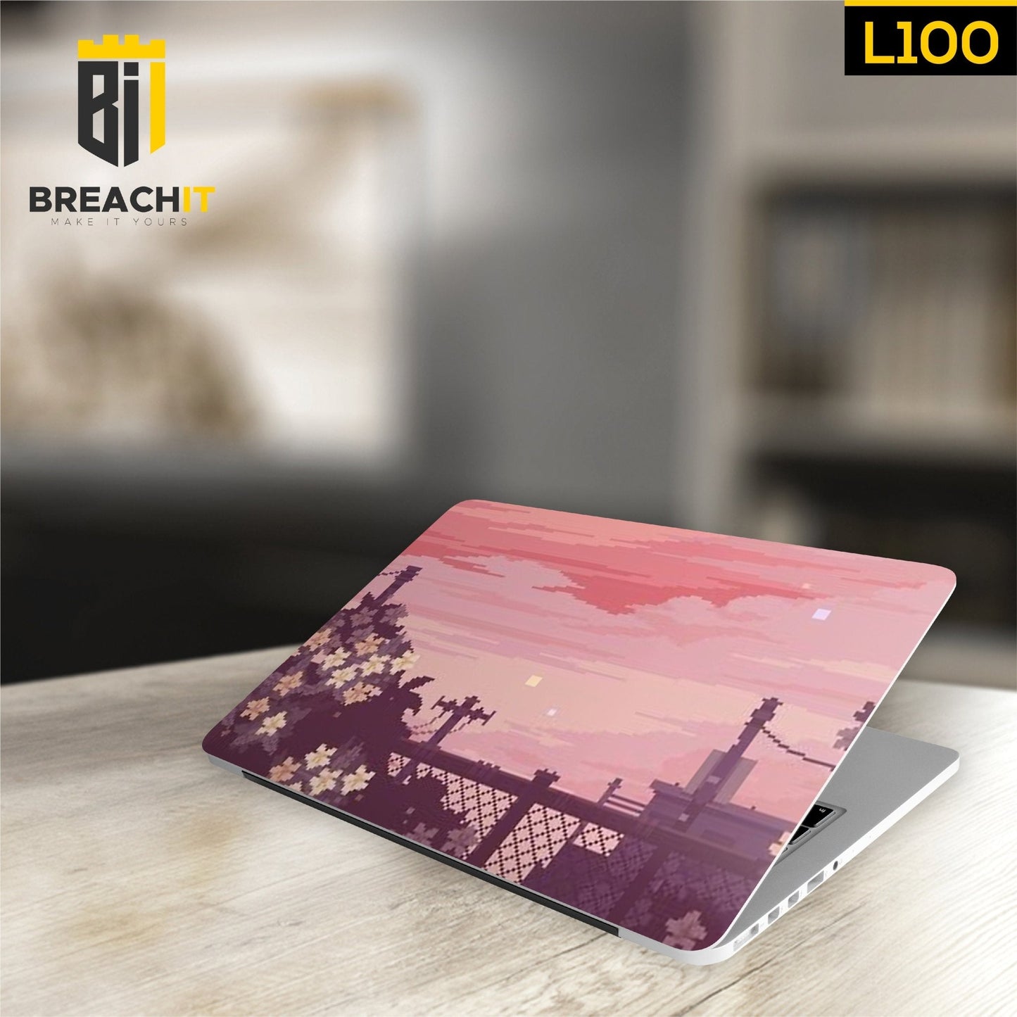 L100 Pink Aesthetic Laptop Skin - BREACHIT