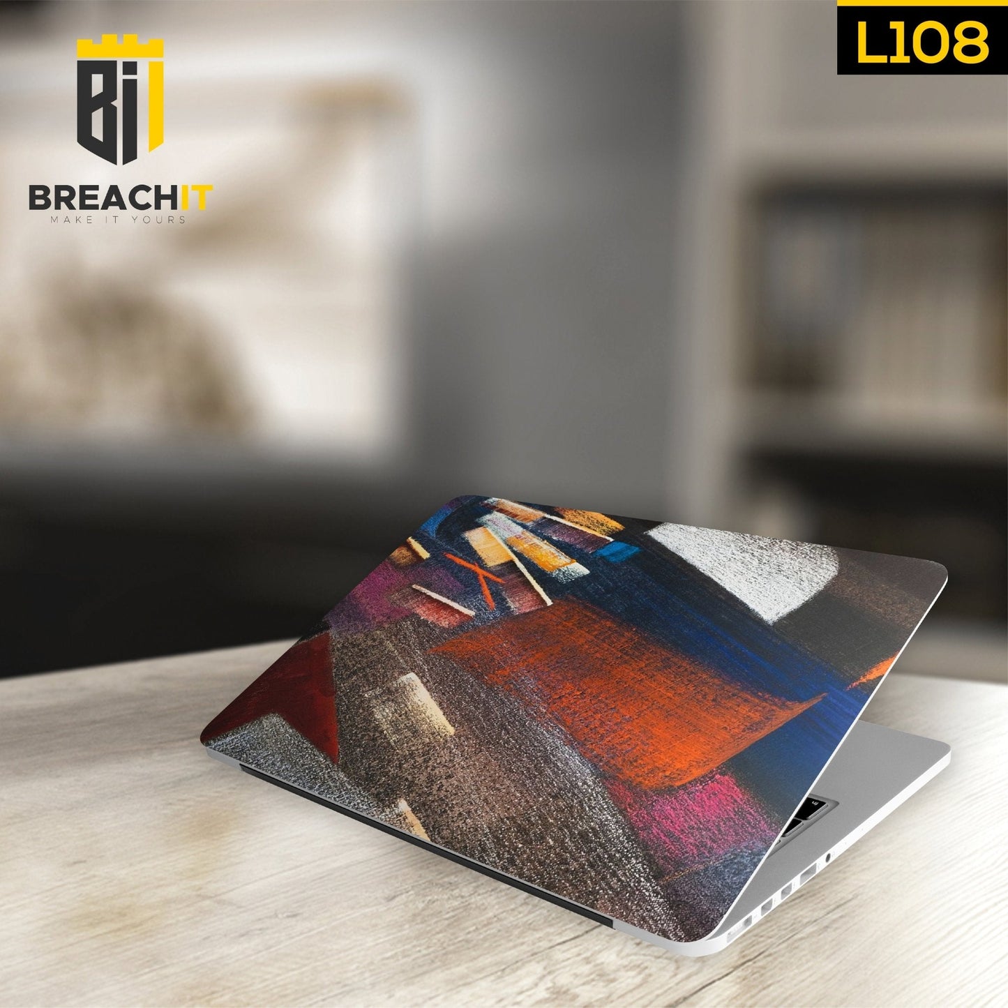 L108 Abstract Laptop Skin - BREACHIT