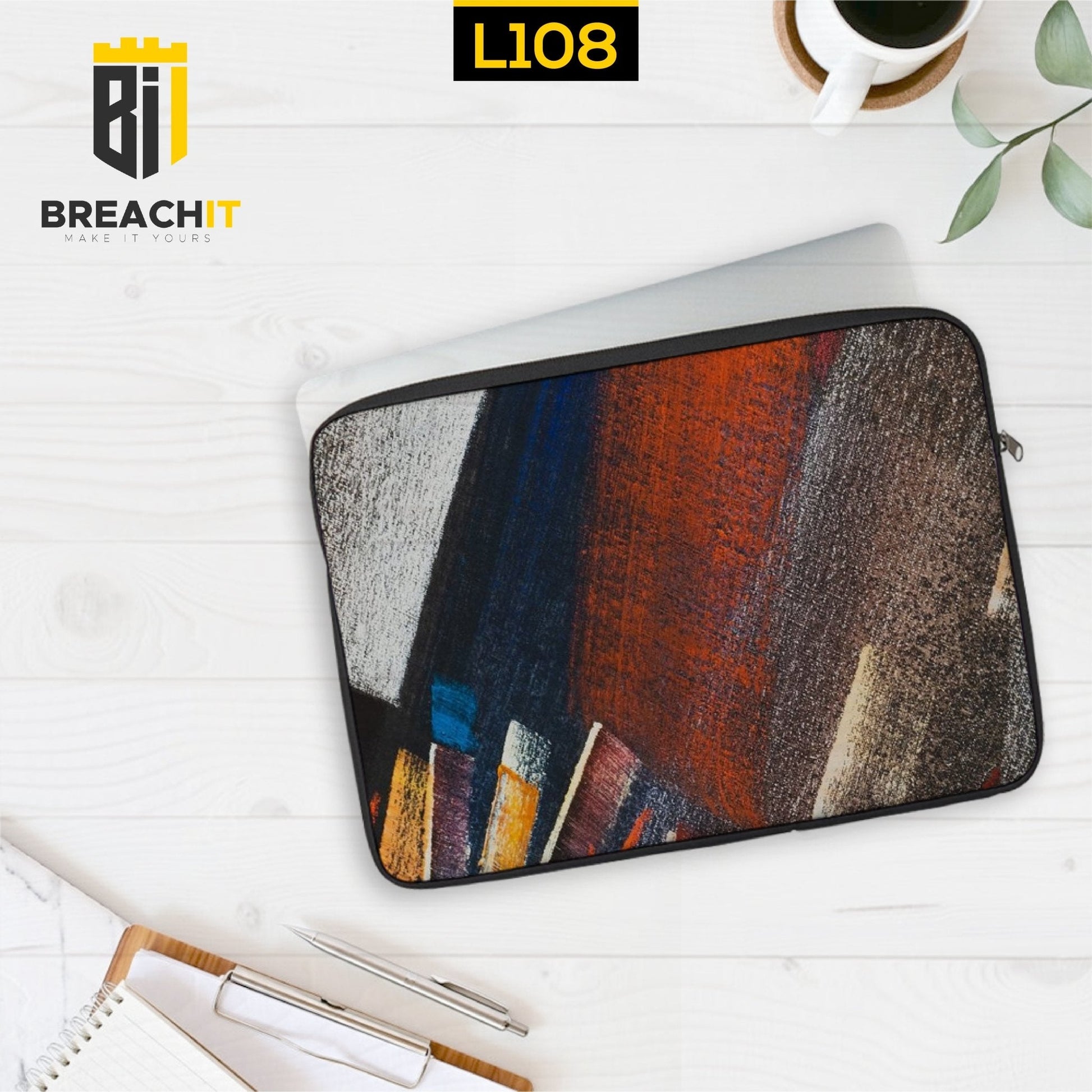 L108 Abstract Laptop Sleeve - BREACHIT