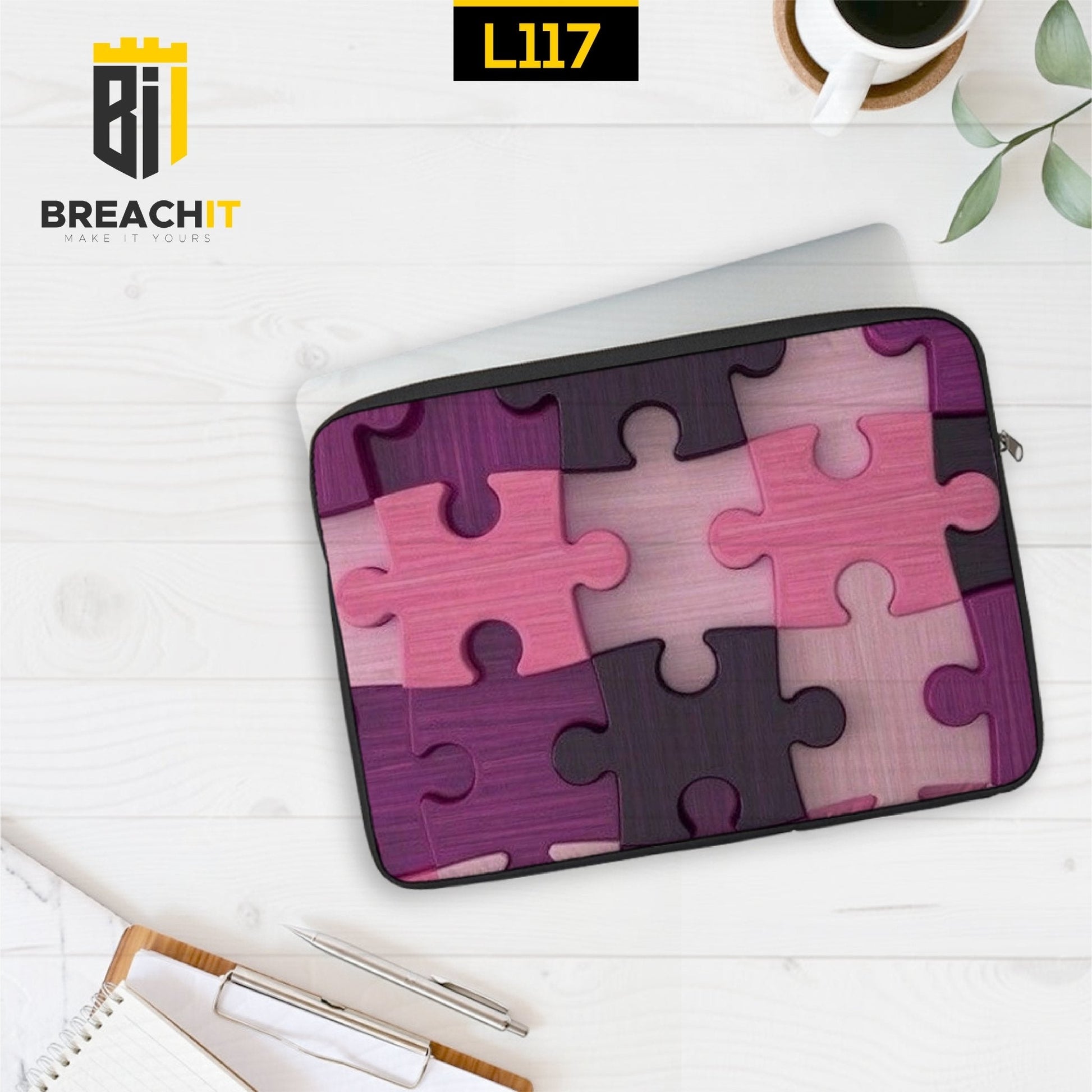 L117 Puzzle Laptop Sleeve - BREACHIT