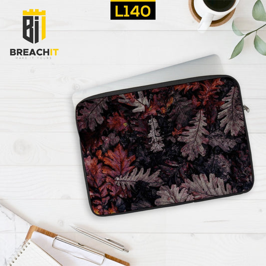 L140 Leaves Aesthetic Laptop Sleeve - BREACHIT
