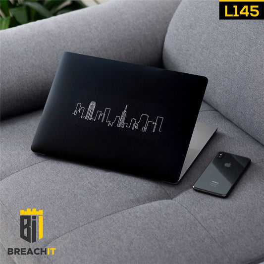 L145 Black Aesthetic Laptop Skin - BREACHIT