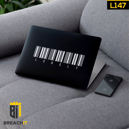 L147 Black Aesthetic Laptop Skin - BREACHIT