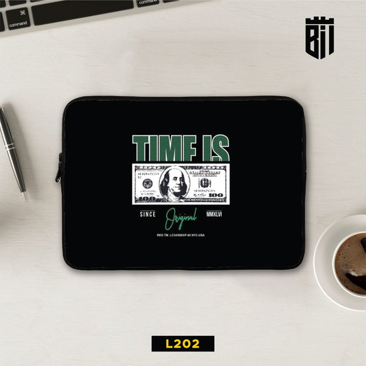 L202 Time is Money Laptop Sleeve - BREACHIT