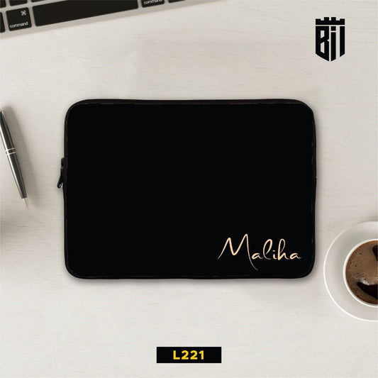 L221 Black Name Laptop Sleeve - BREACHIT