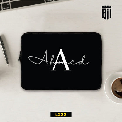 L222 Black Name Laptop Sleeve - BREACHIT