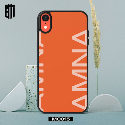 MC015 Orange Name Customized Mobile Case - BREACHIT