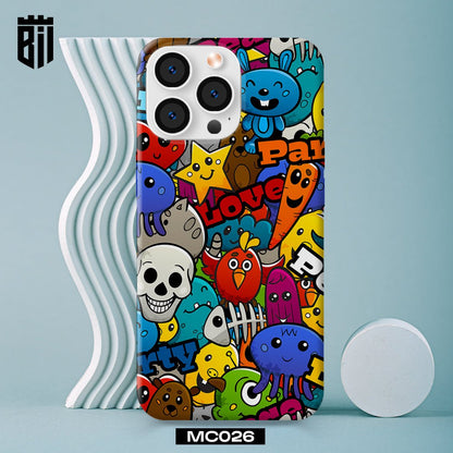 MC026 Cute Monster Background Mobile Case - BREACHIT