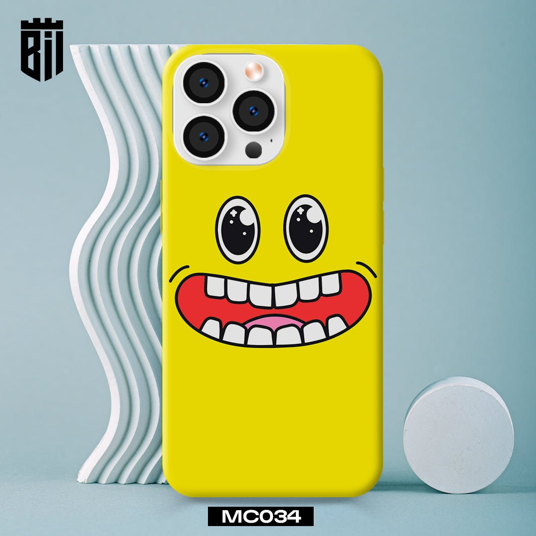 MC034 Yellow Monster Happy Face Mobile Case - BREACHIT