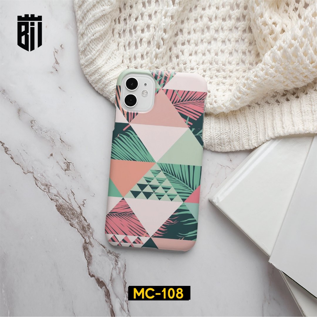 MC108 Pink Green Abstract Design Mobile Case - BREACHIT