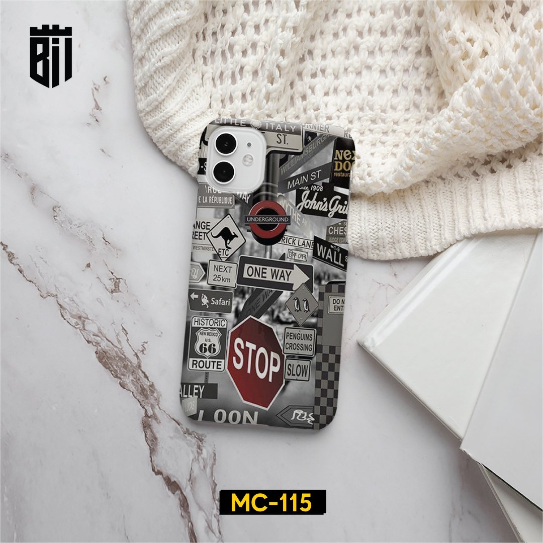 MC115 Black and White Customized Mobile Case - BREACHIT