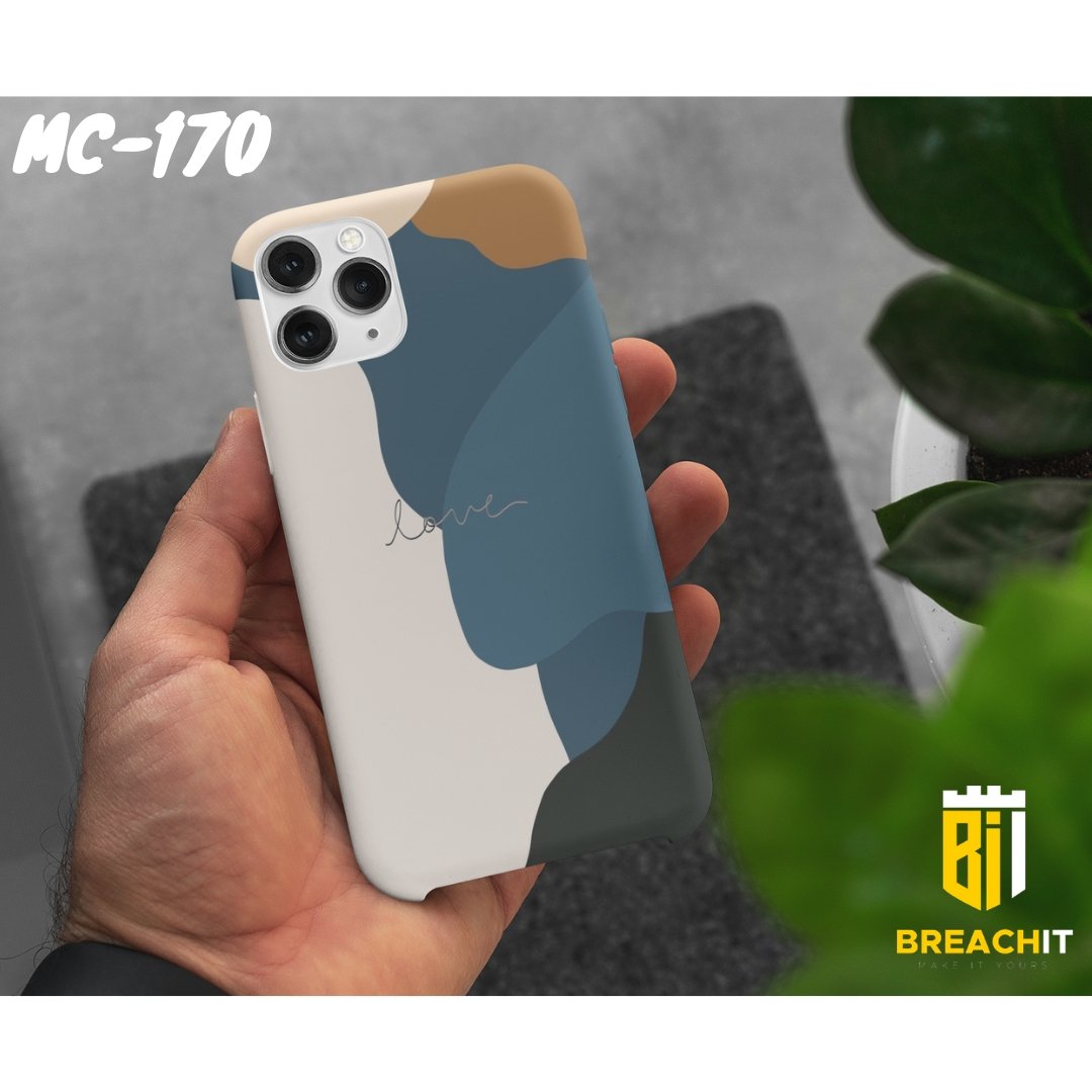 MC170 Blue White Abstract Design Mobile Case - BREACHIT