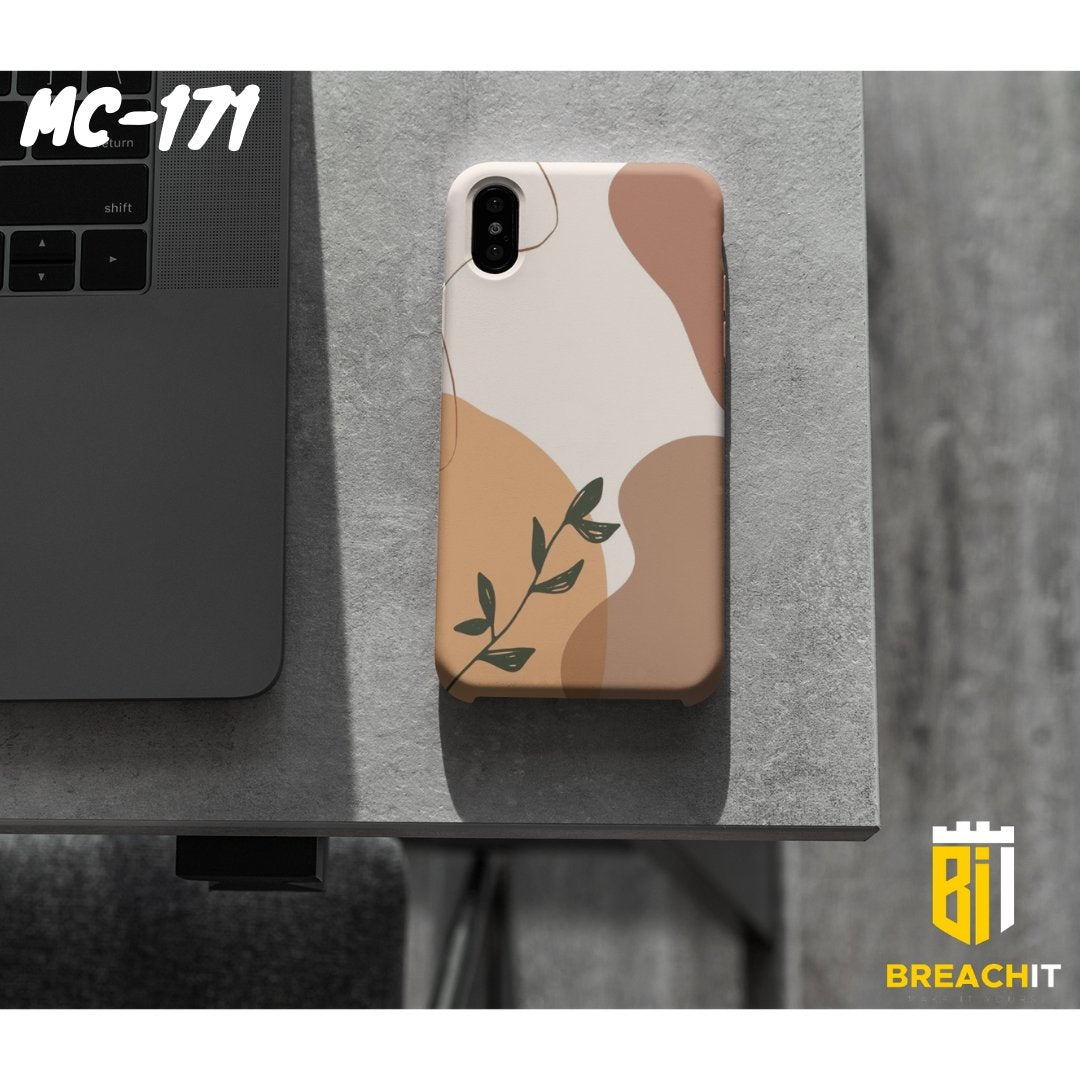 MC171 Brown Abstract Design Mobile Case - BREACHIT