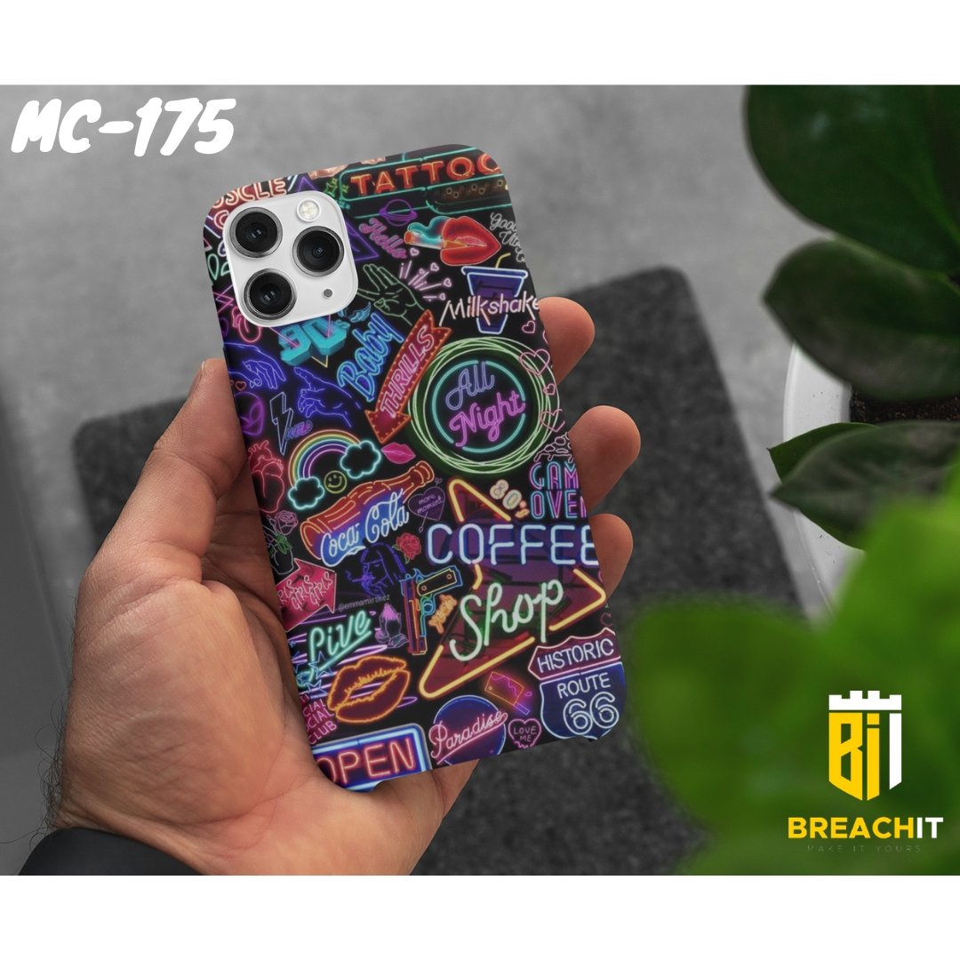 MC175 Neon Style Customized Mobile Case - BREACHIT
