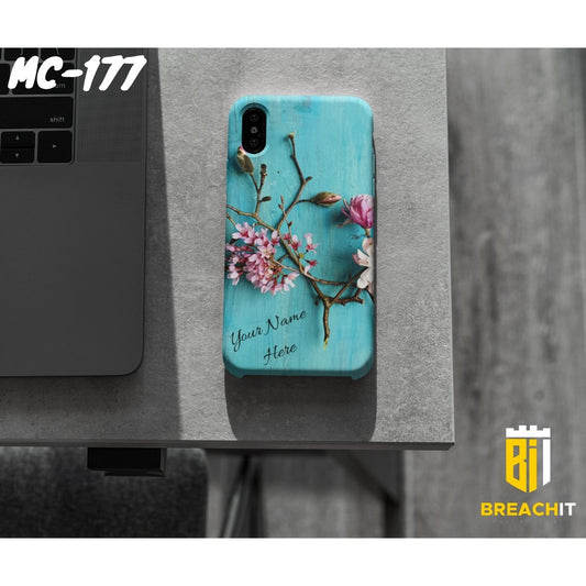 MC177 Flower Blue Name Design Mobile Case - BREACHIT