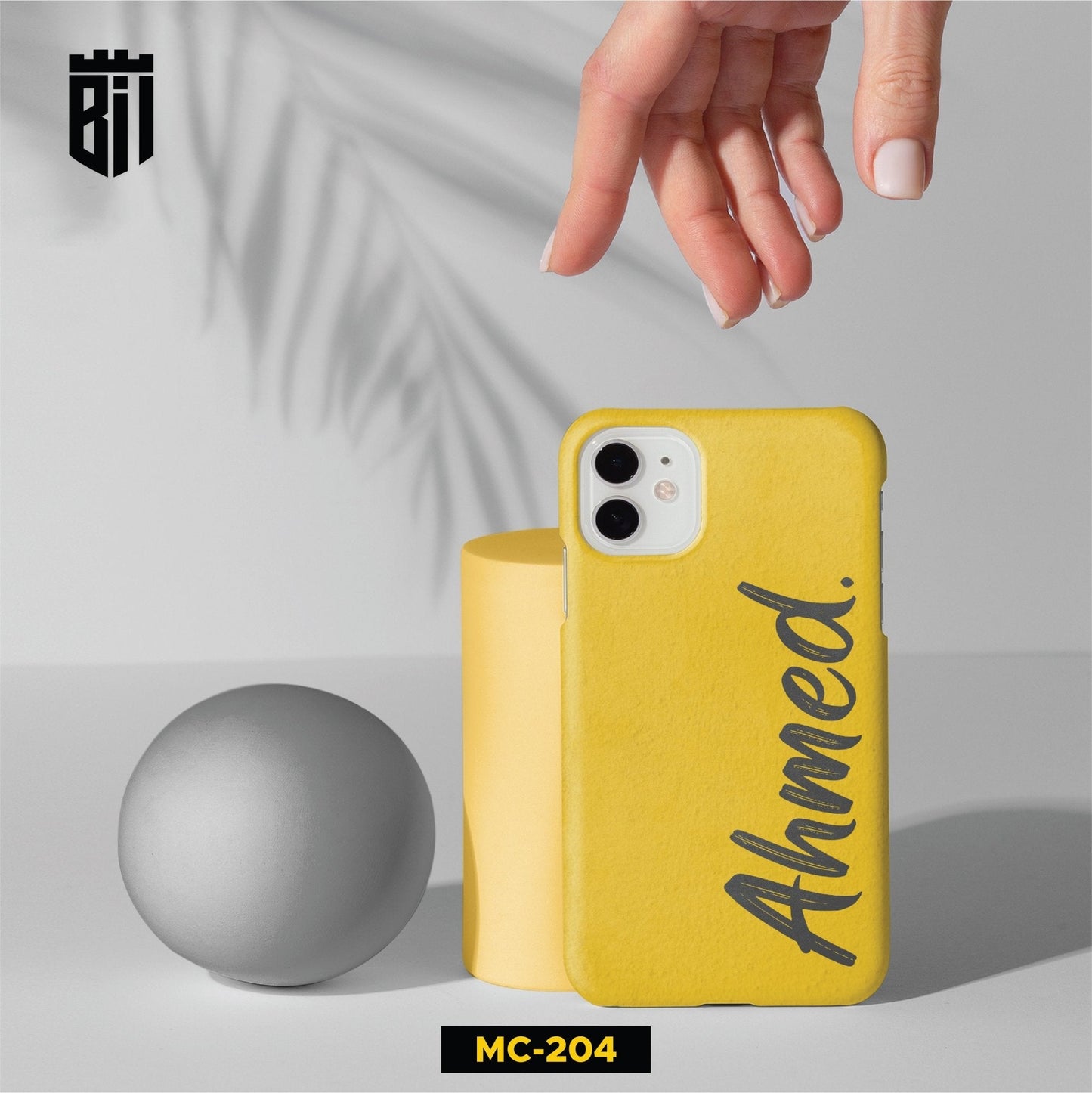 MC204 Yellow Texture Name Design Mobile Case - BREACHIT