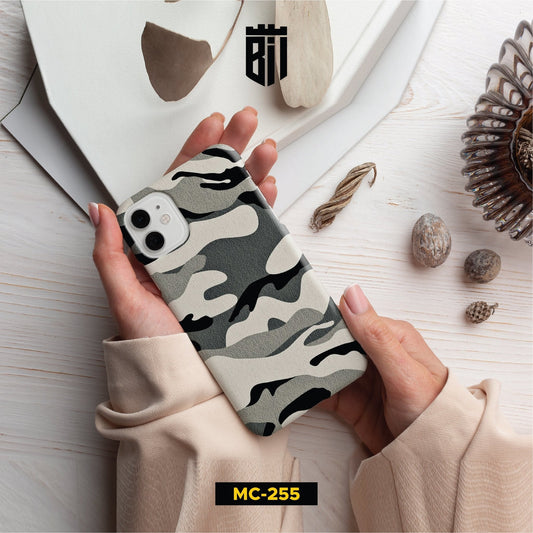 MC255 Grey Camouflage Customized Mobile Case - BREACHIT