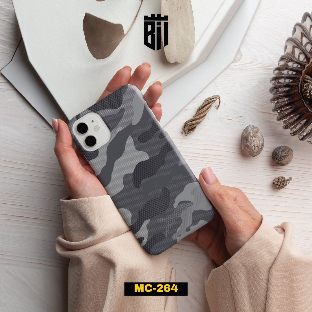 MC264 Grey Camouflage Customized Mobile Case - BREACHIT