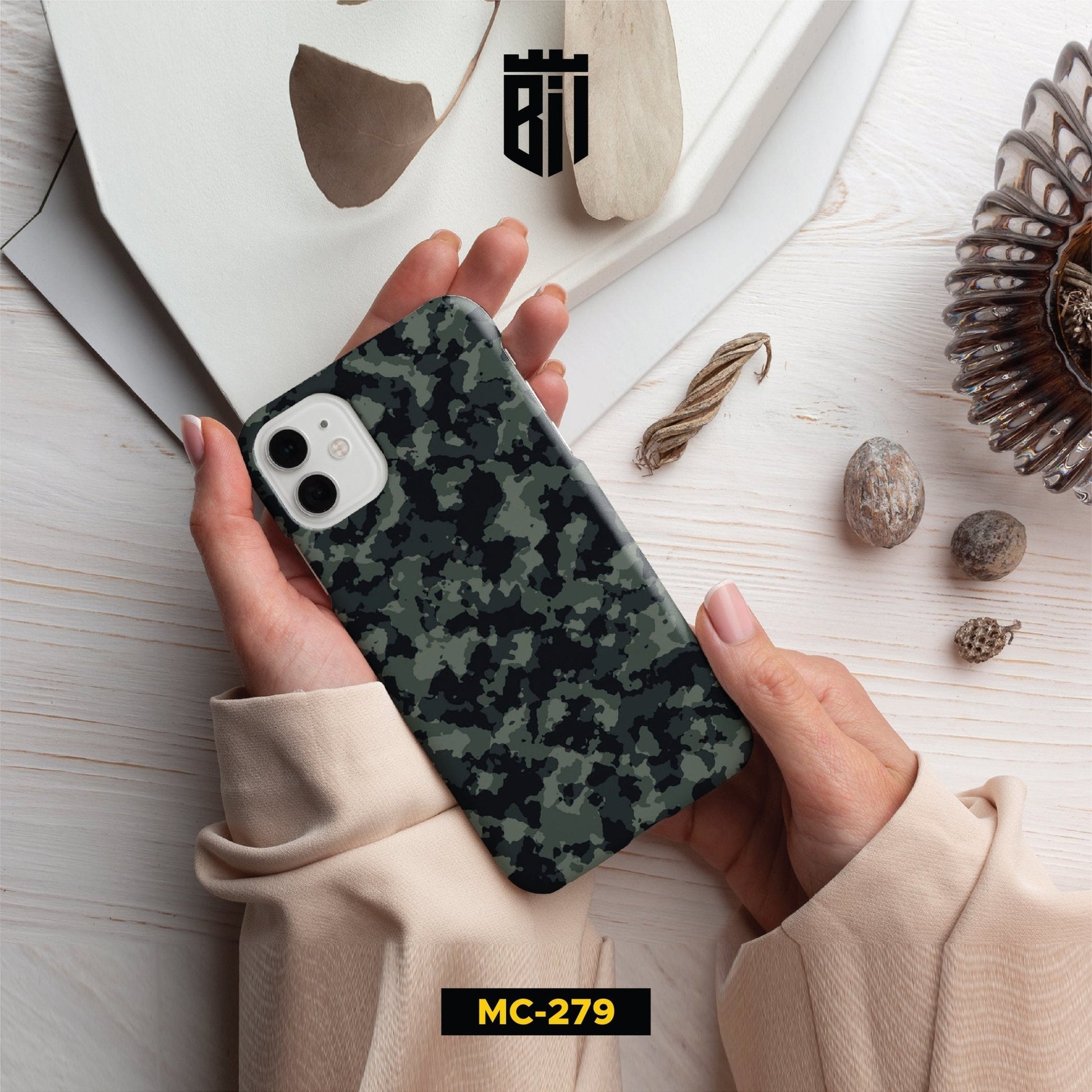 MC279 Green Camouflage Customized Mobile Case - BREACHIT