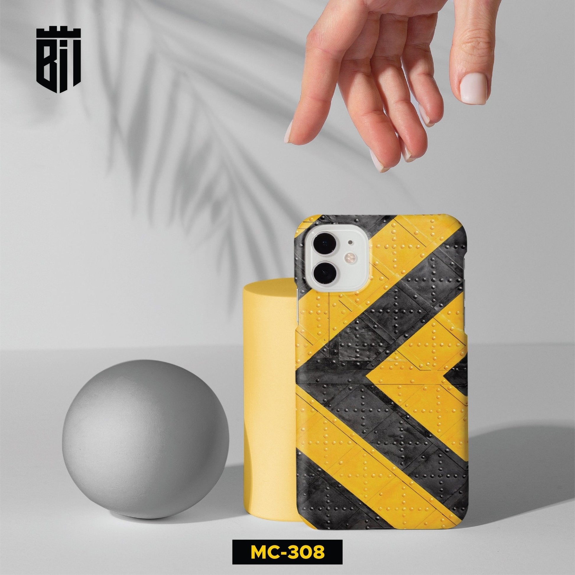 MC308 Yellow Black Pattern Mobile Case - BREACHIT