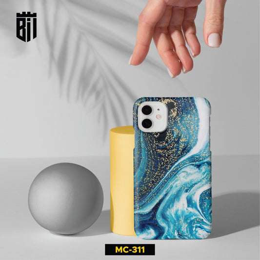 MC311 Blue Gold Marble Mobile Case - BREACHIT
