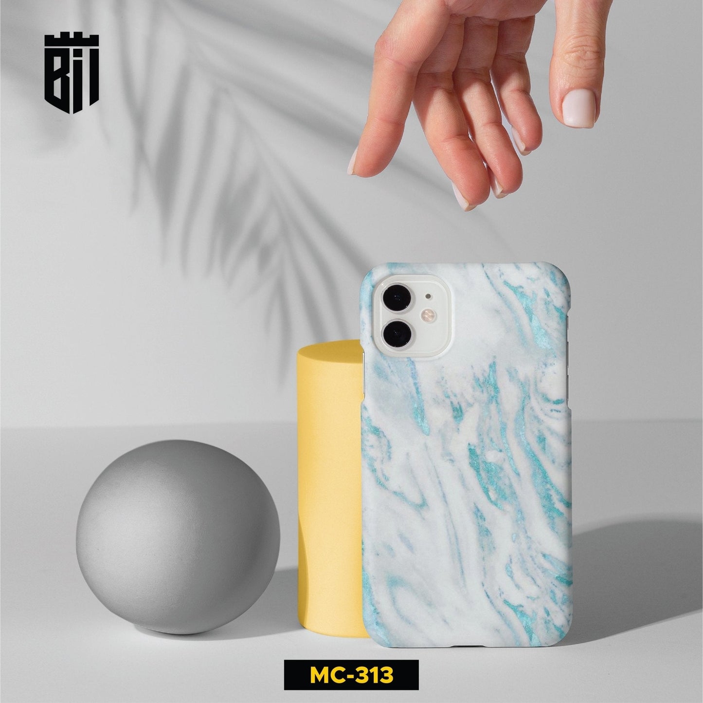 MC313 Pastel Blue Marble Mobile Case - BREACHIT