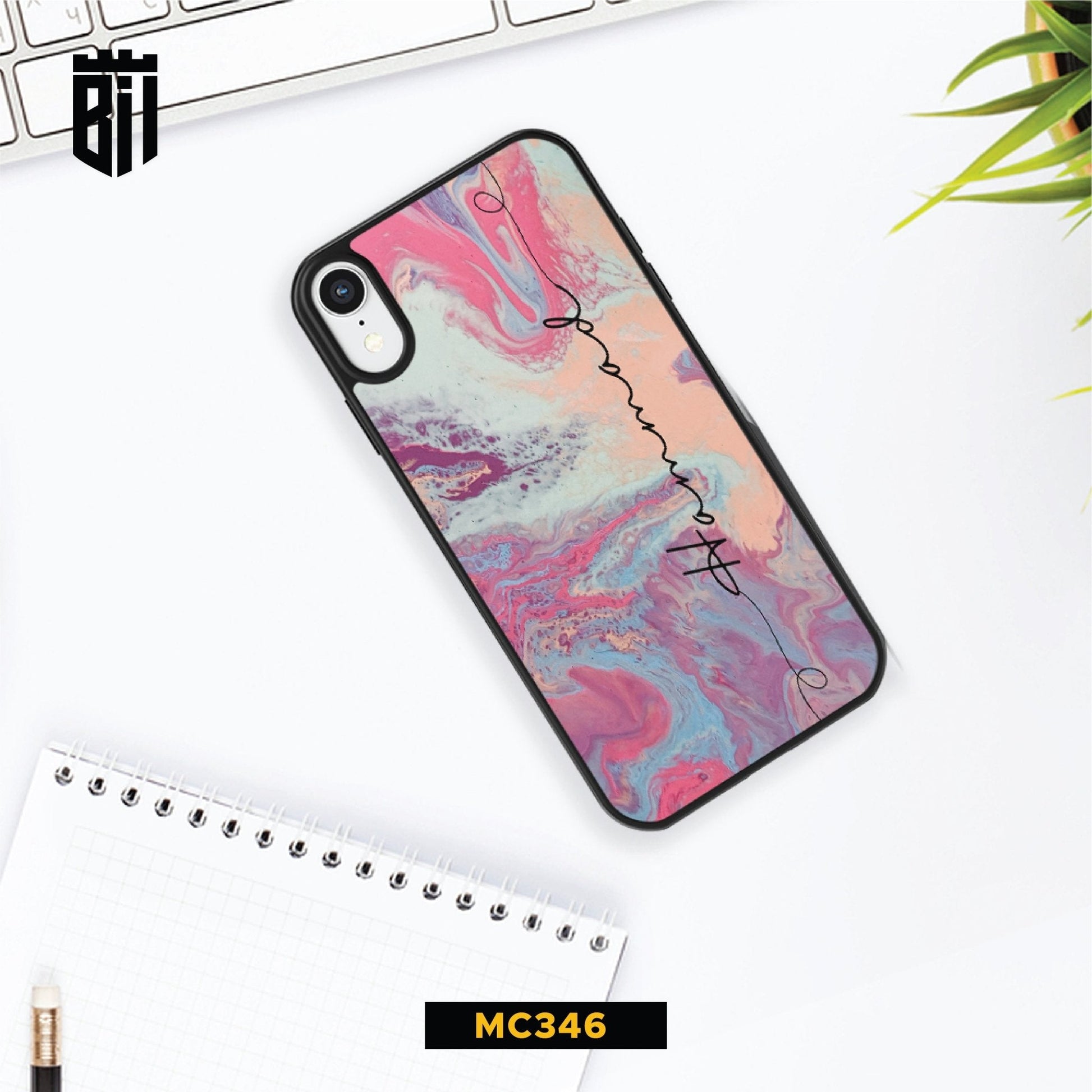 MC346 Vibrant Marble Name Design Mobile Case - BREACHIT