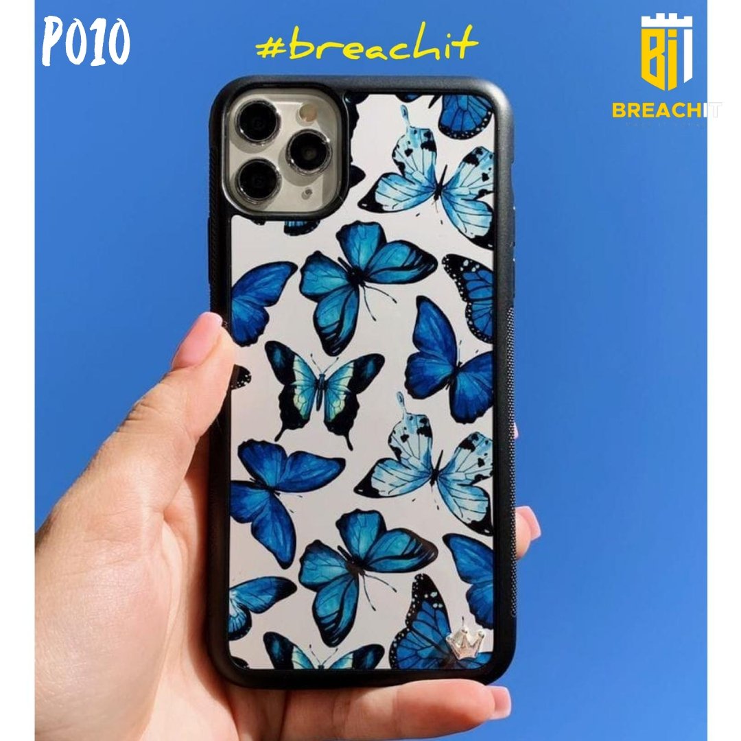 P010 Butterfly Gloss Plate Mobile Case - BREACHIT