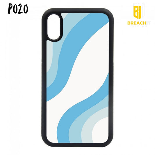 P020 Blue Abstract Gloss Plate Mobile Case - BREACHIT
