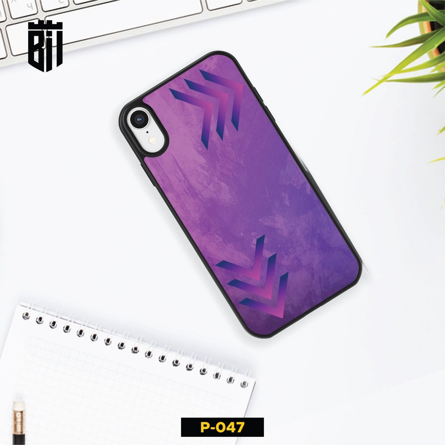 P047 Purple Gloss Plate Mobile Case - BREACHIT