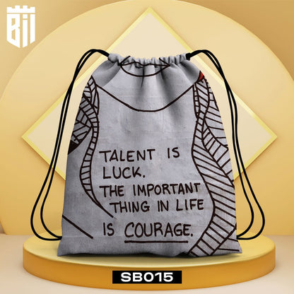 SB015 Courage Drawstring Bag - BREACHIT