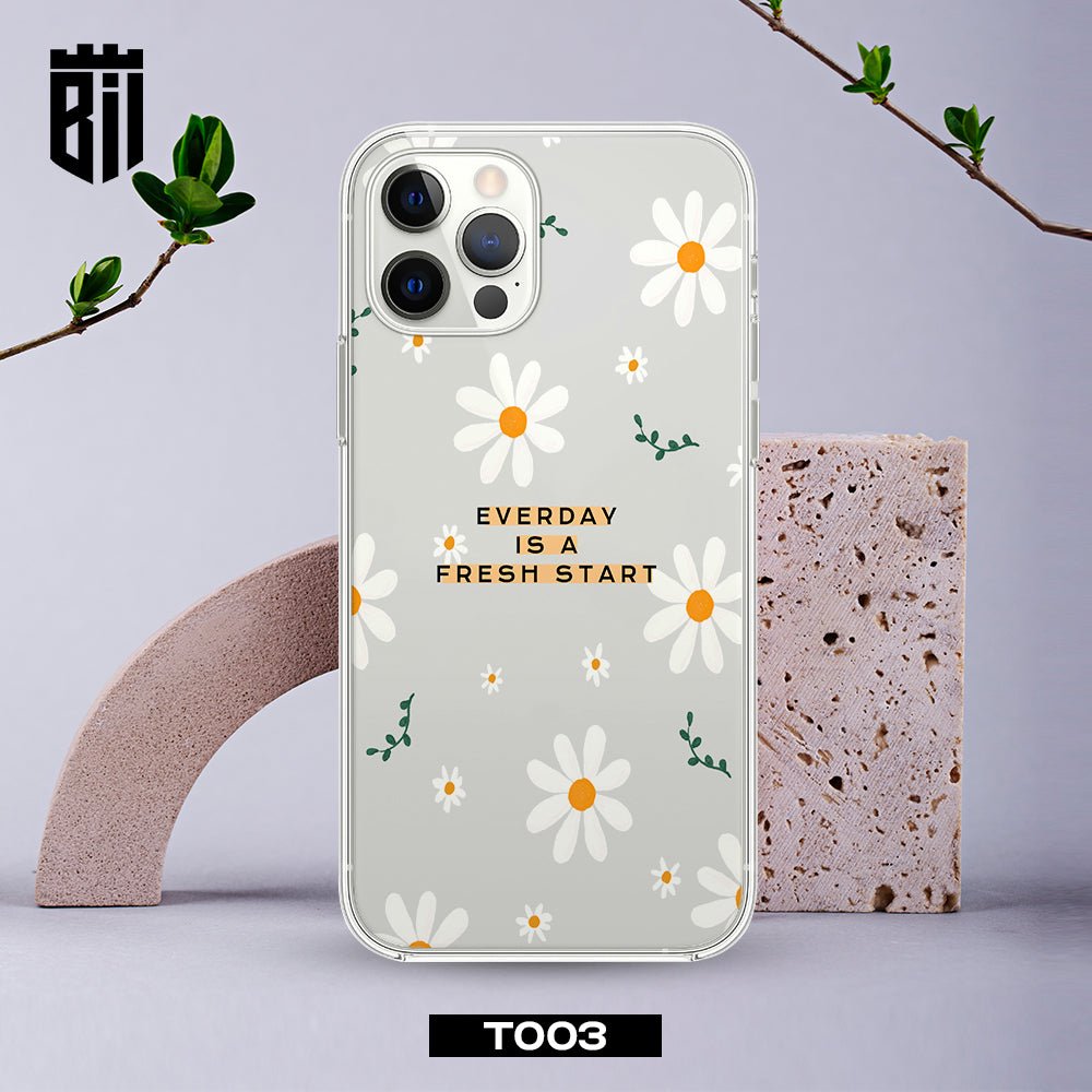 T003 Daisy Everyday Transparent Design Mobile Case - BREACHIT