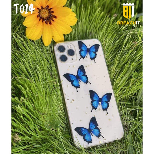 T014 Butterflies Transparent Design Mobile Case - BREACHIT